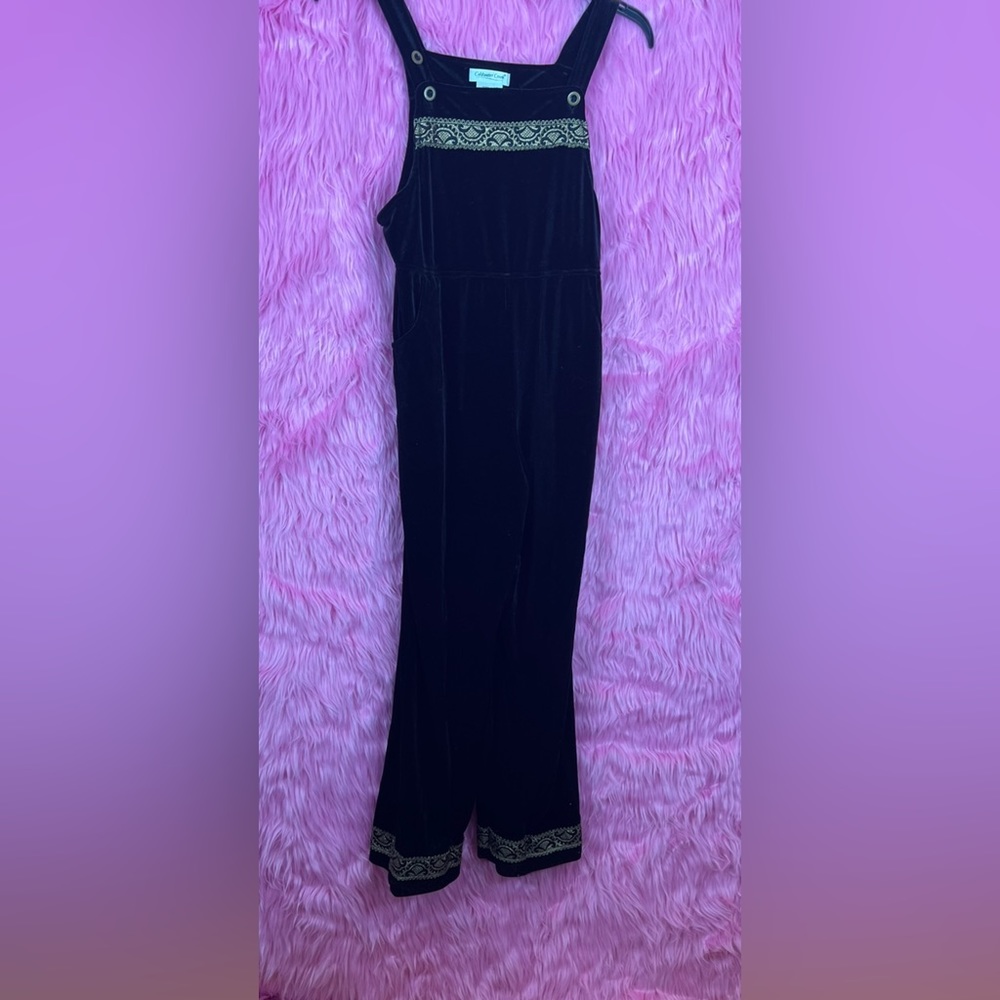 Coldwater creek sz p/s black velvety Jumpsuit